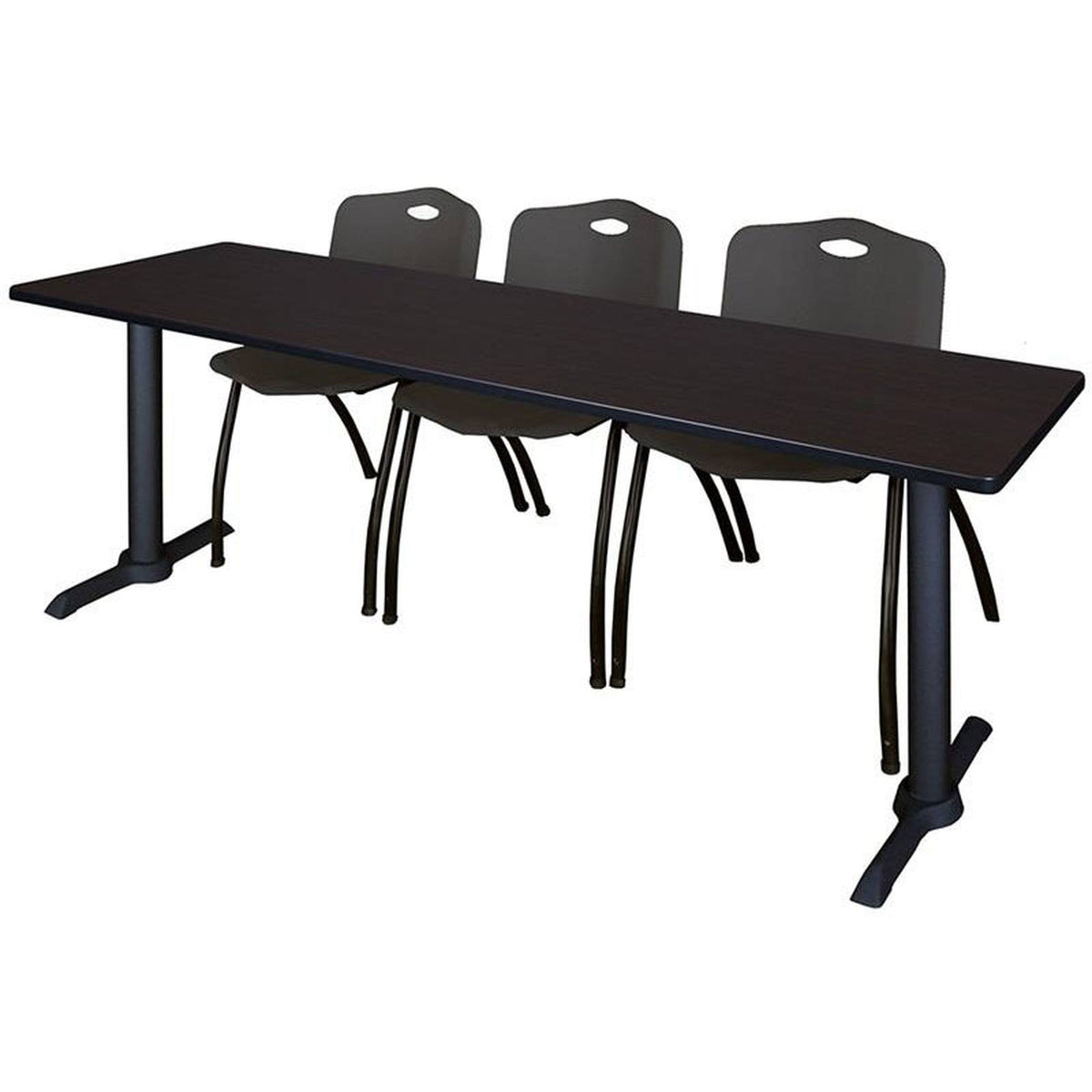 Training Table with 3 Stack Chairs T535798