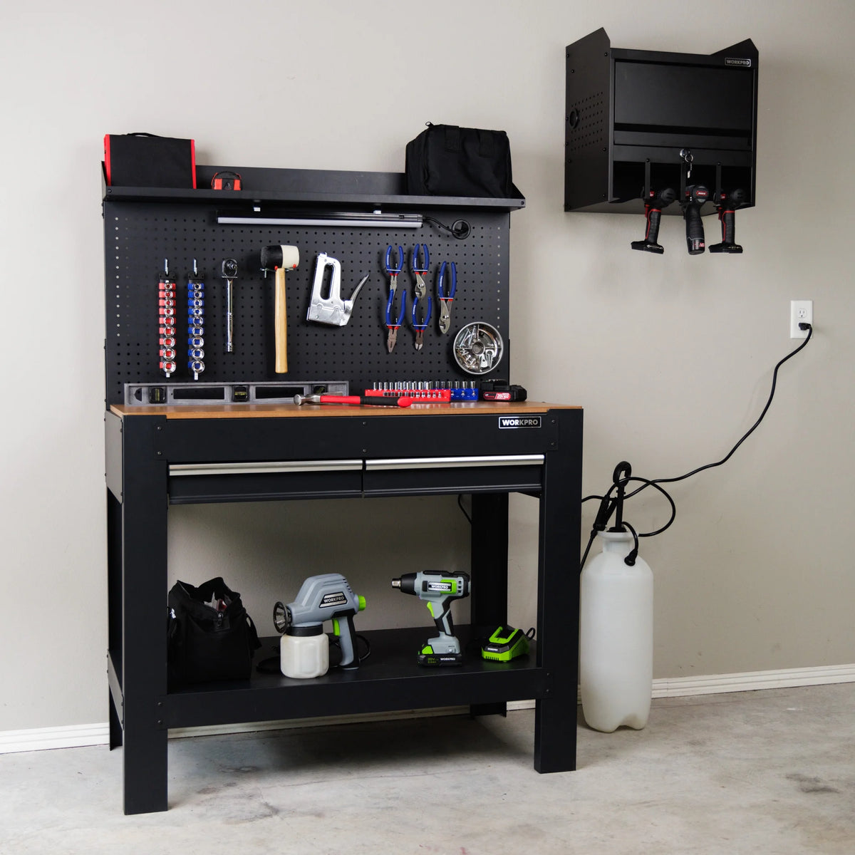 45-in Multipurpose Workbench with LED Light & Power Strip Z400916