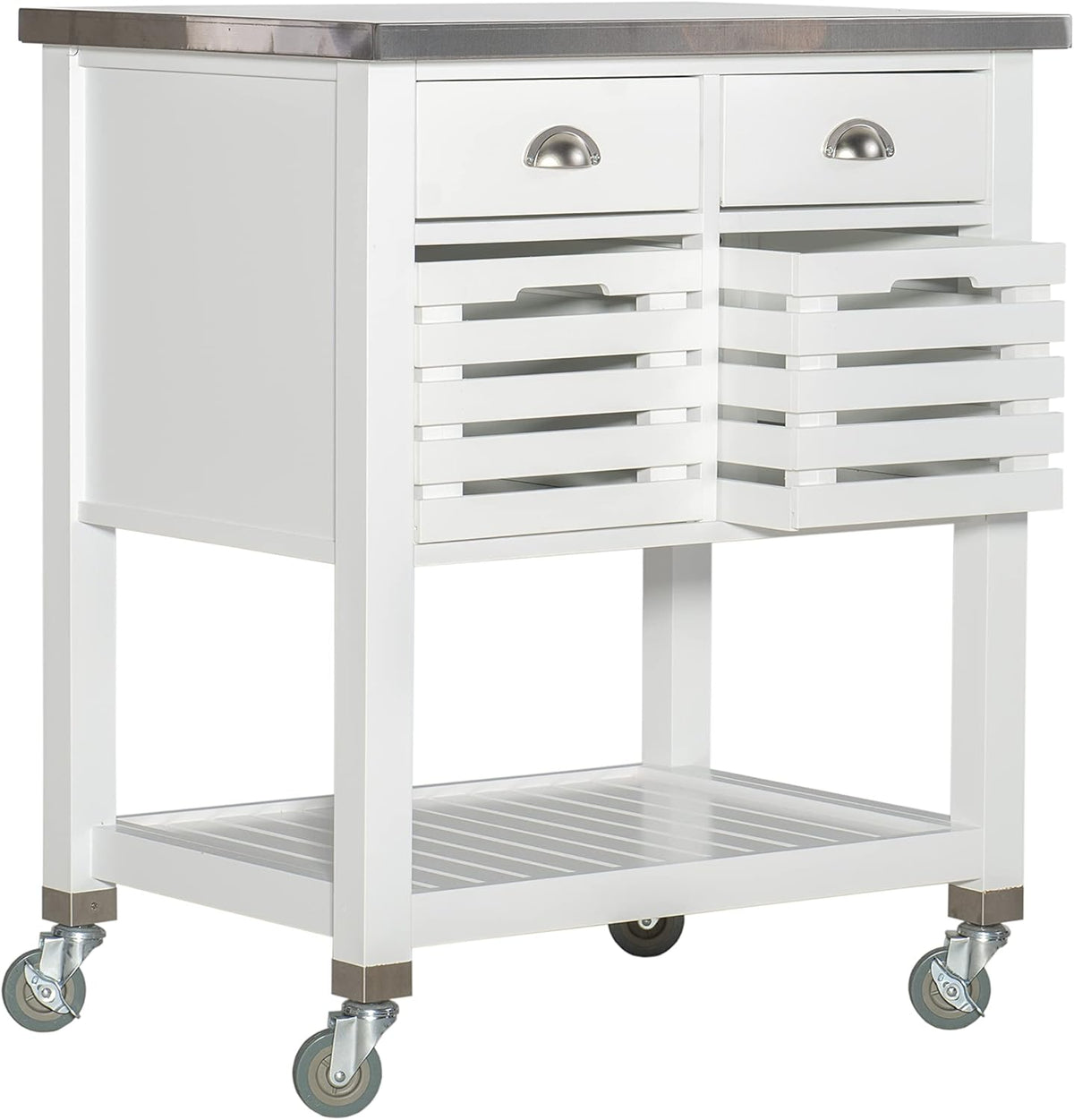 White Kitchen Cart V259