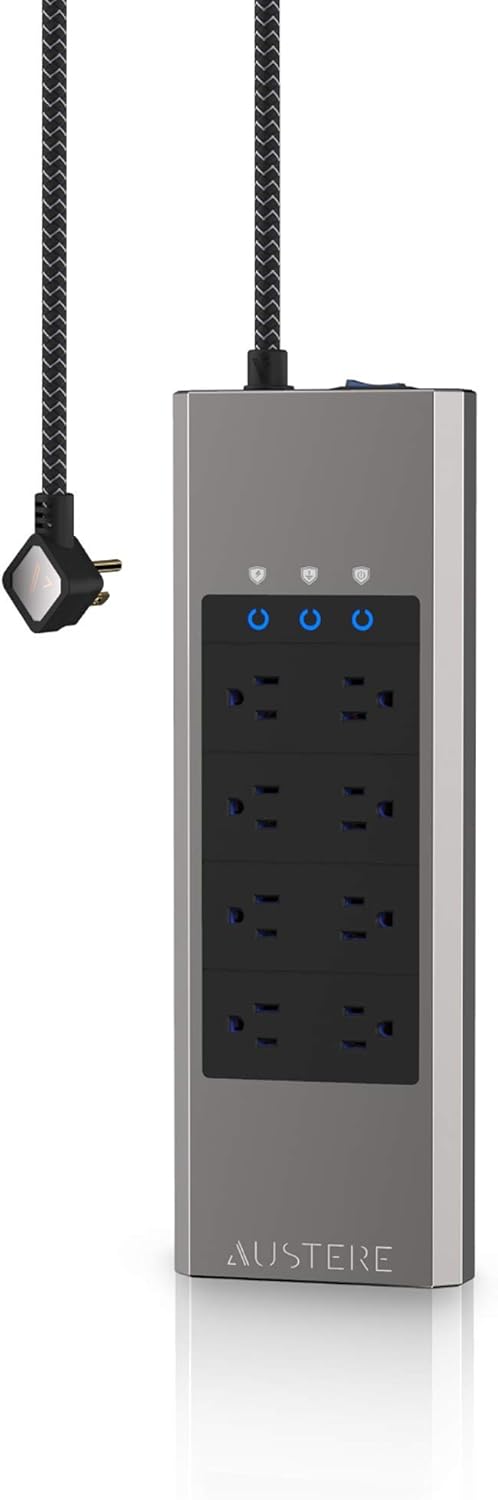 8-Outlet Power Strip with USB, 3,000 Joules A32217