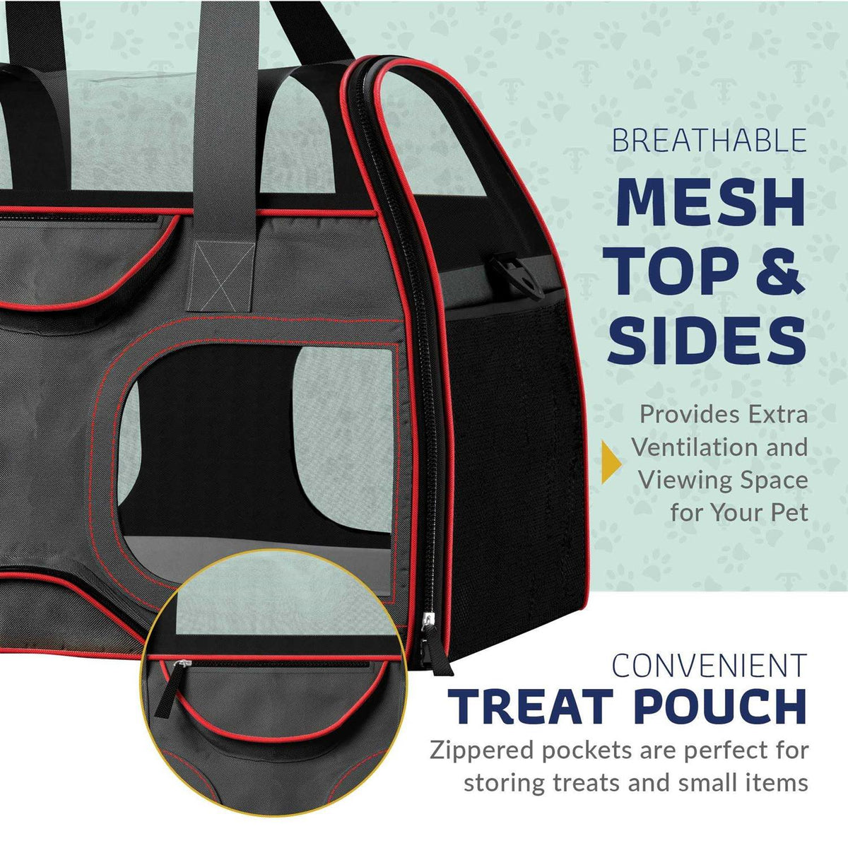Pet Carrier with Removable Wheels and Double Telescopic Handle H241606