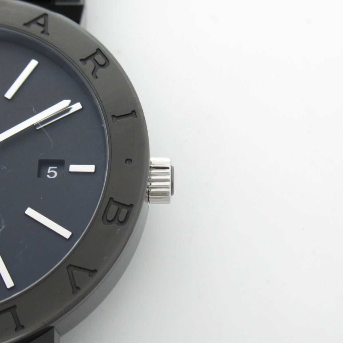 Pre-Owned Black Stainless Steel Mechanical Automatic Wrist Watch W5424