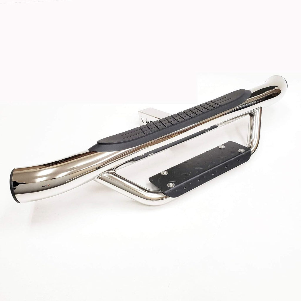 Chrome Towing Hitch Step Bar Drop Step 2" Receiver Truck Trailer Rear Bumper Guard L8597