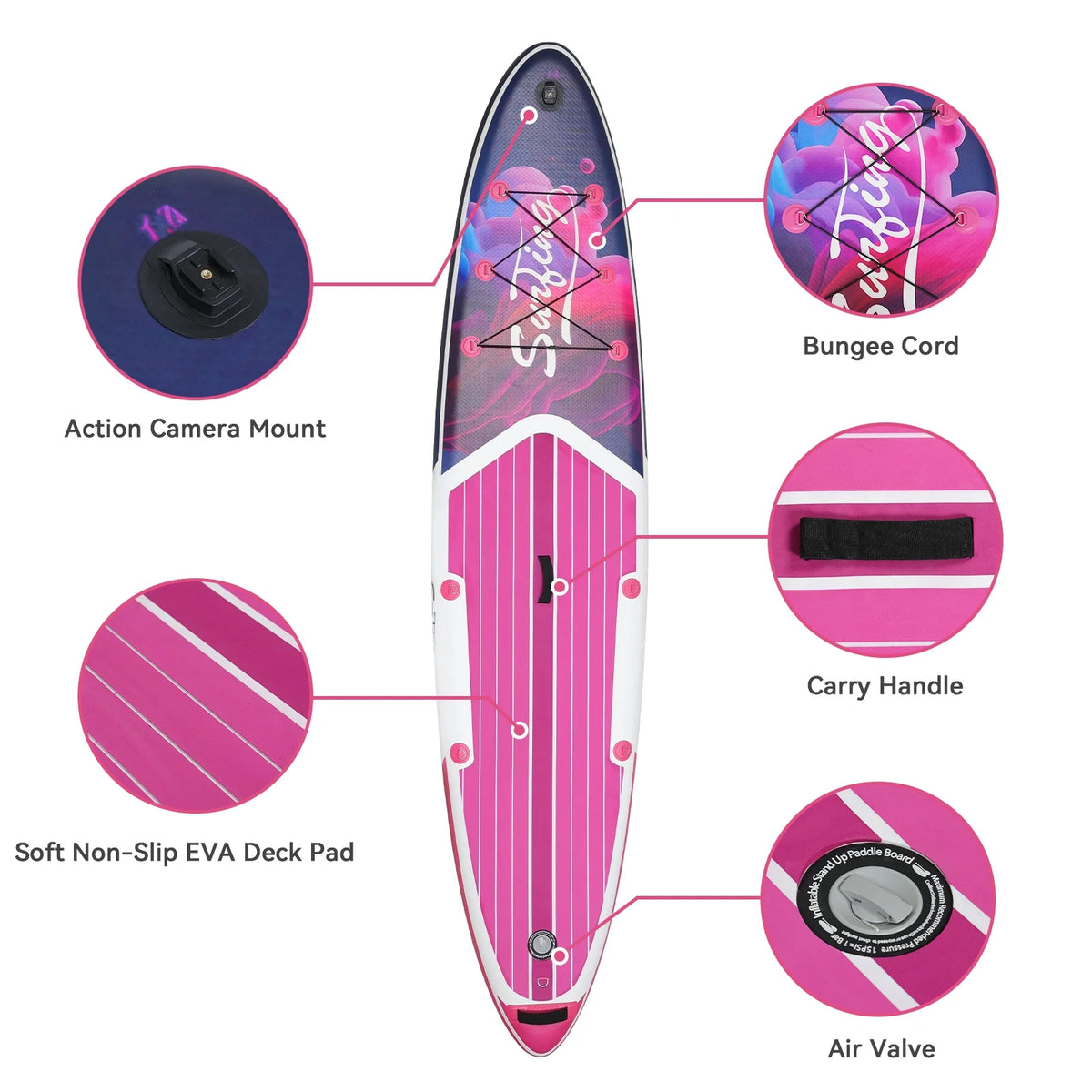 11 Ft Inflatable Stand Up Paddle Board and Sit-on Kayak Set X29344