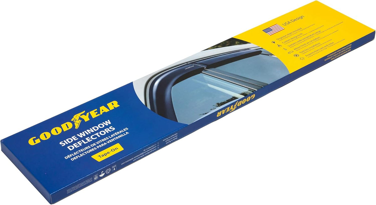 4 Pieces Tape-on Side Window Deflectors for Ford Fiesta Sedan U318