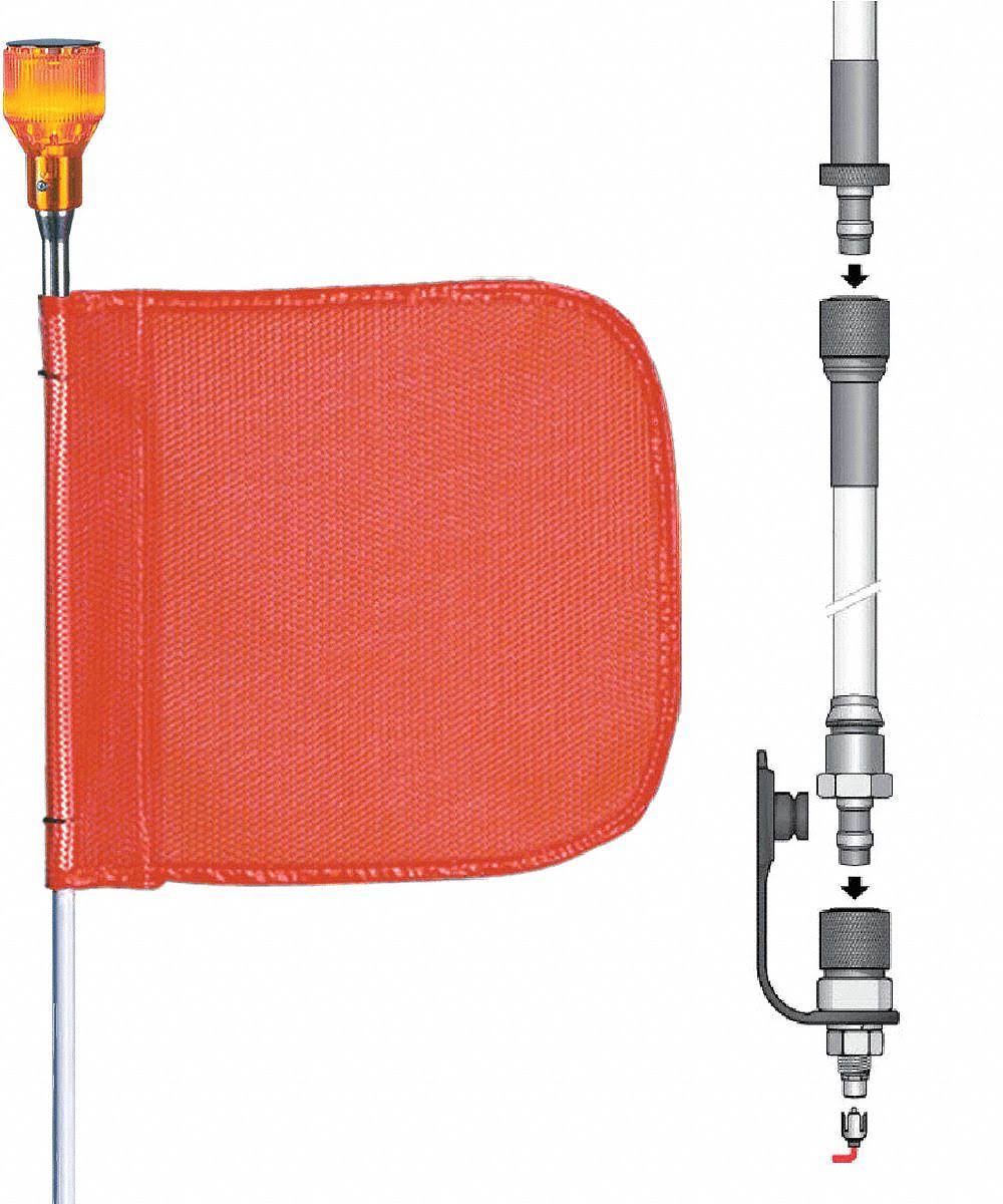8 Ft Warning Whip with Flag M559