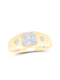 10kt Yellow Gold Mens Baguette Diamond Band Ring 3/8 Cttw T707103