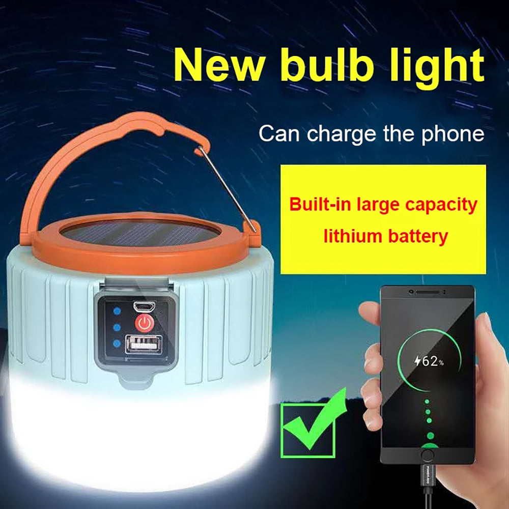 Solar Camping LED Lantern USB Rechargeable X3272
