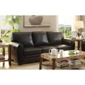 Black Bonded Leather Sofa M6751