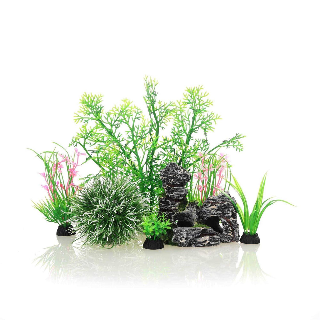 Plastic 7 Pieces Artificial Fish Tank Decor Set M798340