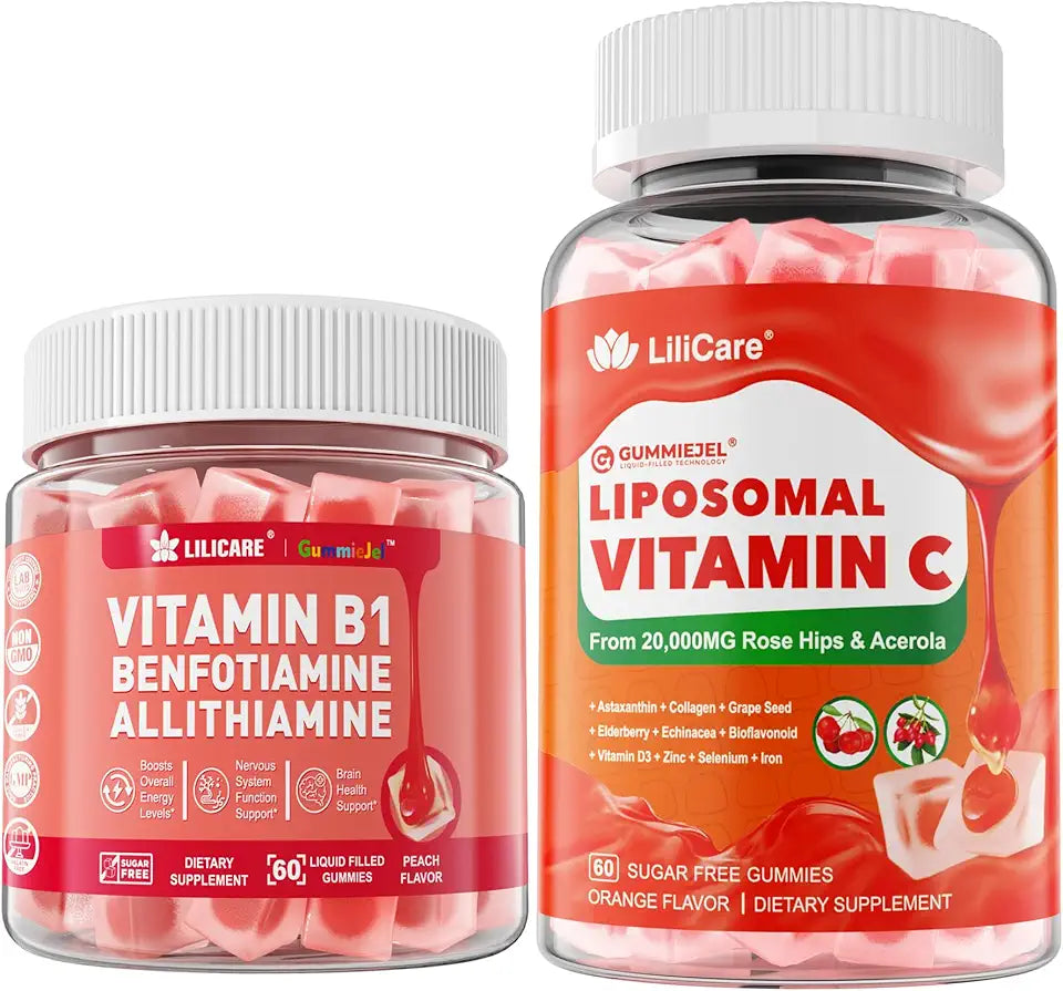 Vitamin C 1000mg Vitamin B1 Gummies Benfotiamine 300mg E812