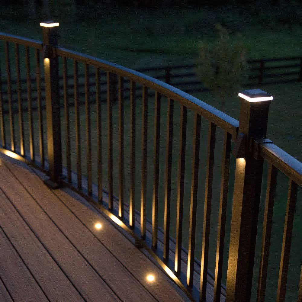 Charcoal Black LED Aluminum Post Cap Light F30343