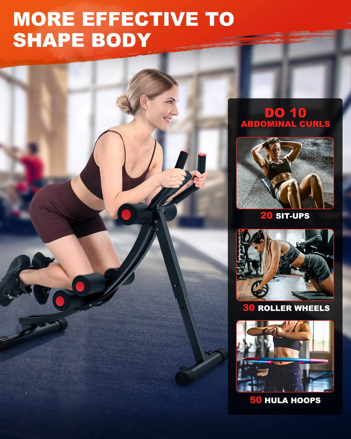 Foldable Ab Trainer with LCD Display L264278
