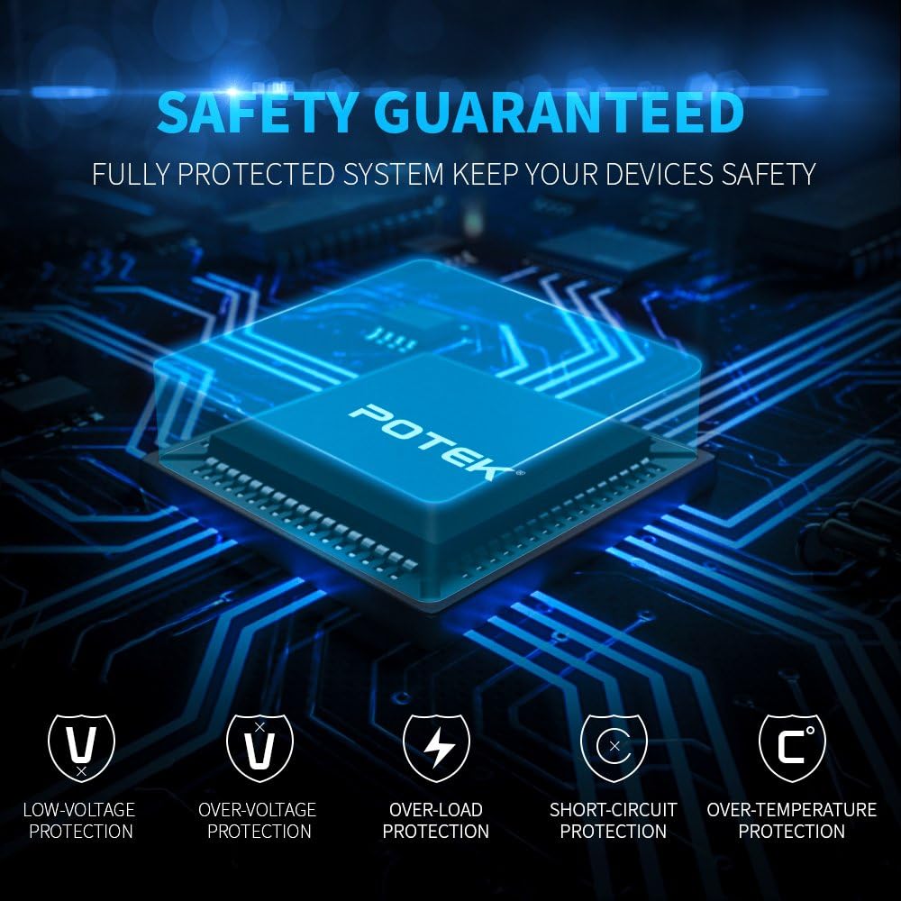 3000W Power Inverter 4 AC Outlets DC 12V to 110V AC Car Inverter with 2 USB Port and Bluetooth W99352