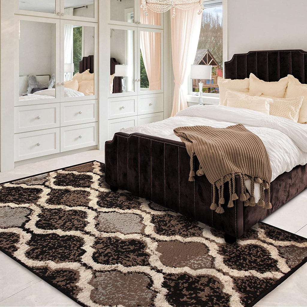 Chocolate 5' X 8' Jute Backing Area Rug B42001