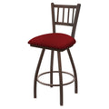 Bronze Swivel Stool with Paprika Seat T252