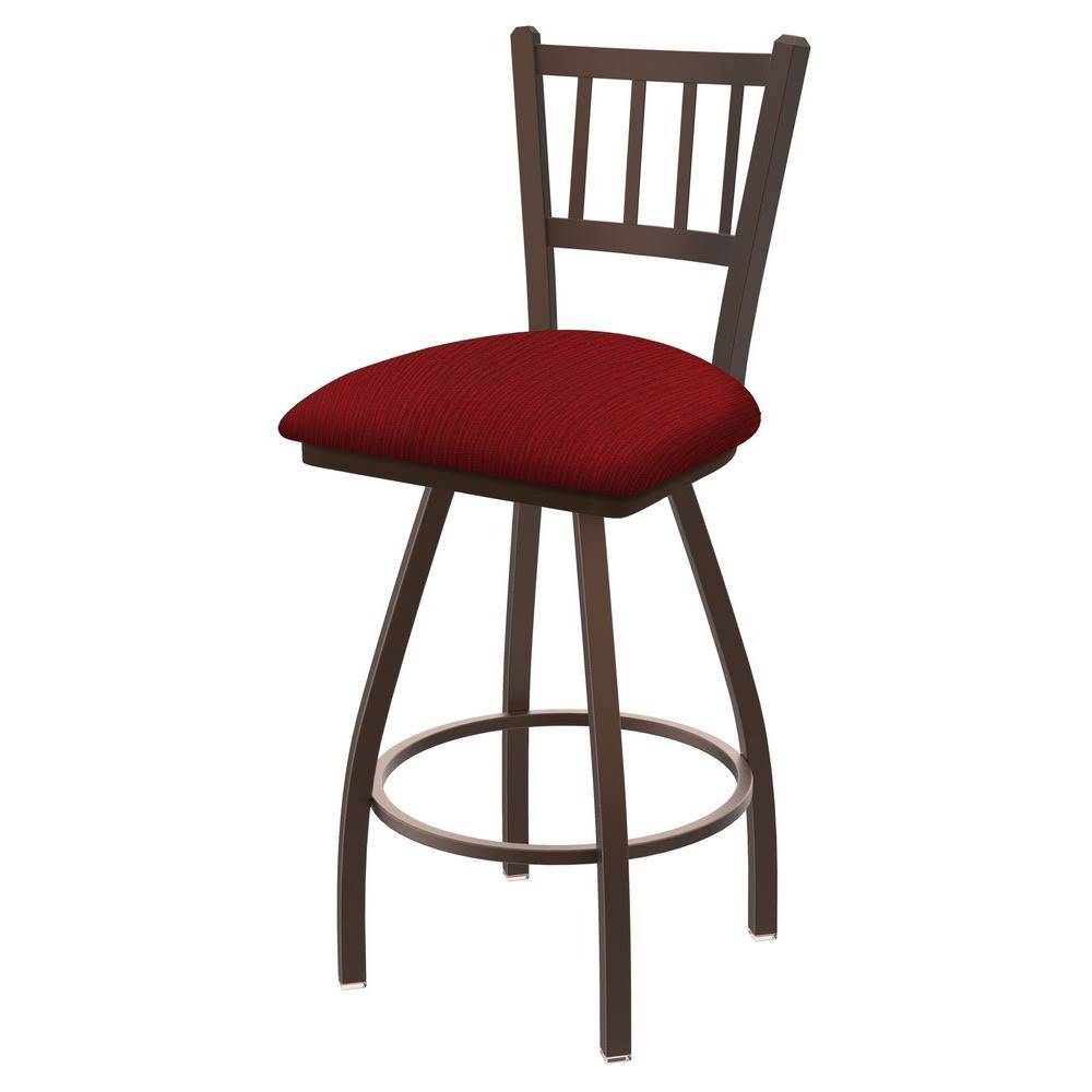 Bronze Swivel Stool with Paprika Seat T252