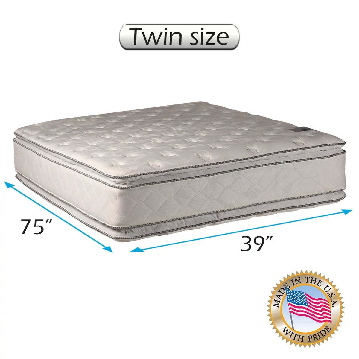 Medium Soft PillowTop Twin Mattress H9154